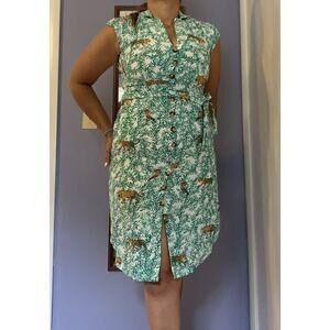 Maeve Catherine Tiger Shirtdress size 0 fits fits size 4 and 6